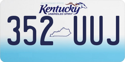 KY license plate 352UUJ