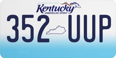 KY license plate 352UUP