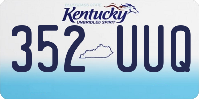 KY license plate 352UUQ