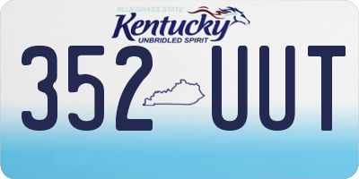 KY license plate 352UUT