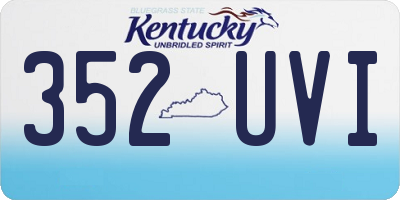 KY license plate 352UVI