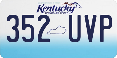 KY license plate 352UVP