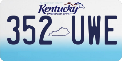 KY license plate 352UWE