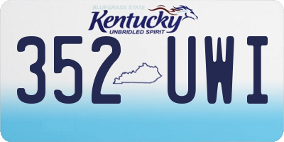 KY license plate 352UWI