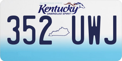 KY license plate 352UWJ