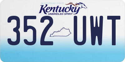 KY license plate 352UWT