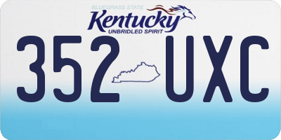 KY license plate 352UXC