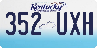 KY license plate 352UXH