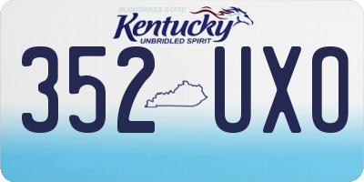 KY license plate 352UXO