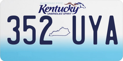 KY license plate 352UYA