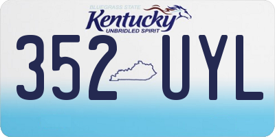 KY license plate 352UYL