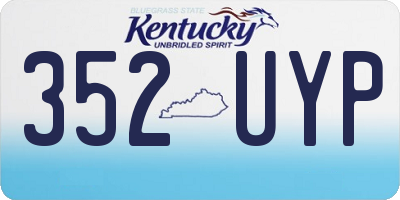 KY license plate 352UYP