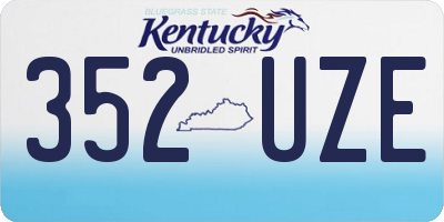 KY license plate 352UZE