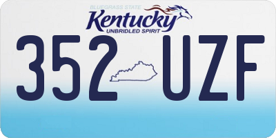 KY license plate 352UZF