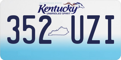 KY license plate 352UZI
