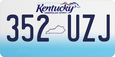 KY license plate 352UZJ