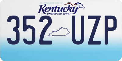 KY license plate 352UZP