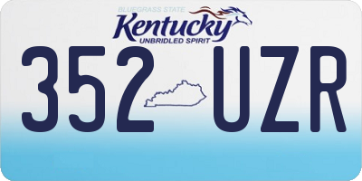 KY license plate 352UZR