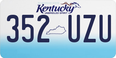KY license plate 352UZU
