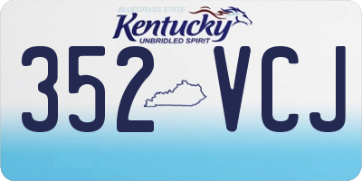 KY license plate 352VCJ