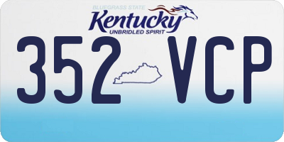 KY license plate 352VCP