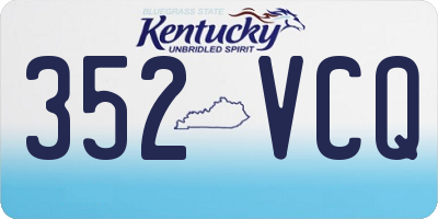 KY license plate 352VCQ