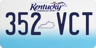 KY license plate 352VCT