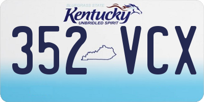 KY license plate 352VCX