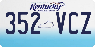 KY license plate 352VCZ