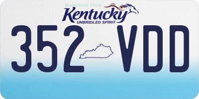 KY license plate 352VDD