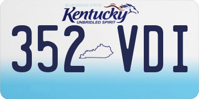 KY license plate 352VDI