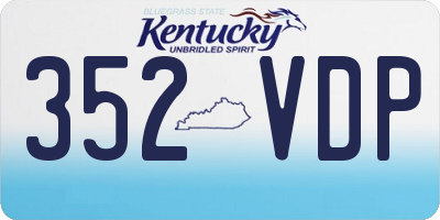 KY license plate 352VDP