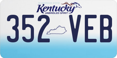 KY license plate 352VEB