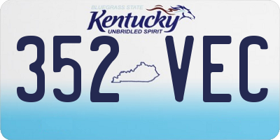 KY license plate 352VEC