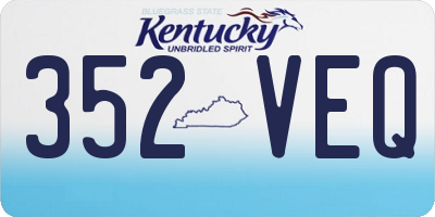 KY license plate 352VEQ