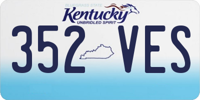 KY license plate 352VES