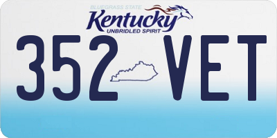 KY license plate 352VET
