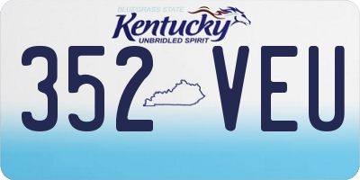 KY license plate 352VEU