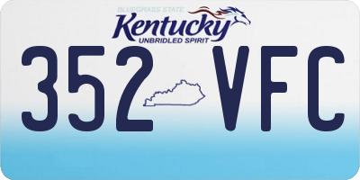 KY license plate 352VFC