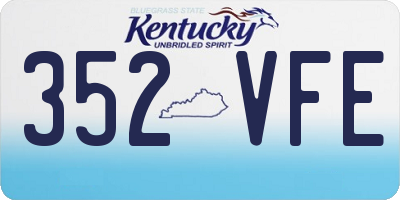 KY license plate 352VFE