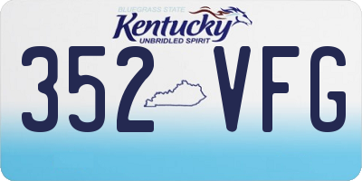 KY license plate 352VFG