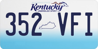 KY license plate 352VFI