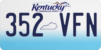 KY license plate 352VFN