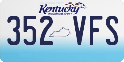 KY license plate 352VFS