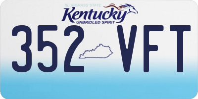 KY license plate 352VFT