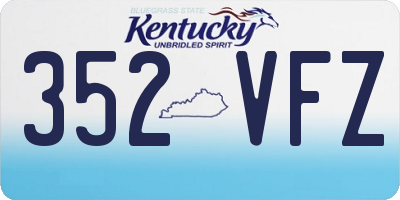 KY license plate 352VFZ