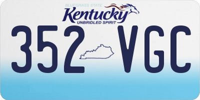 KY license plate 352VGC