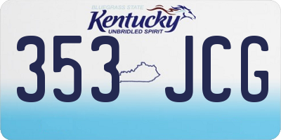 KY license plate 353JCG