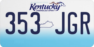 KY license plate 353JGR