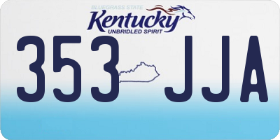 KY license plate 353JJA
